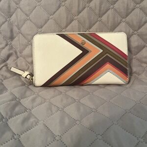 Tory Burch • Robinson Multi-Stripe Zip Continental Wallet
